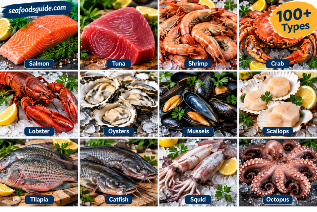 list of seafood types